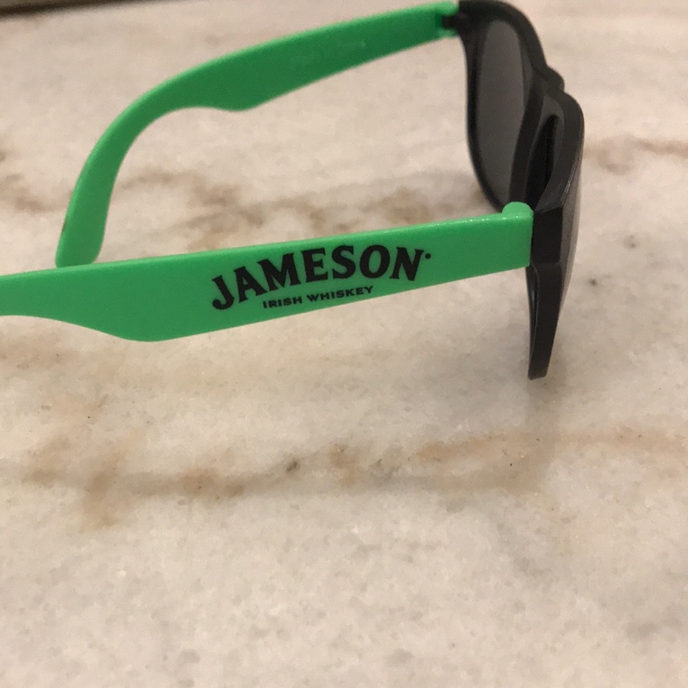 JAMESON Irish Whiskey Merch Black & Neon Green Sunglasses NWT